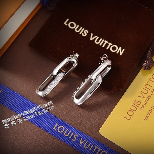 Louis Vuitton新款飾品 路易威登雙環耳釘 LV老花耳環耳吊  zglv1966